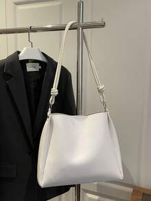 Fashionable Large Capacity Mother-Daughter Commuter Bag, 2025 Bucket Bag Design, Premium One Shoulder - White - View 8