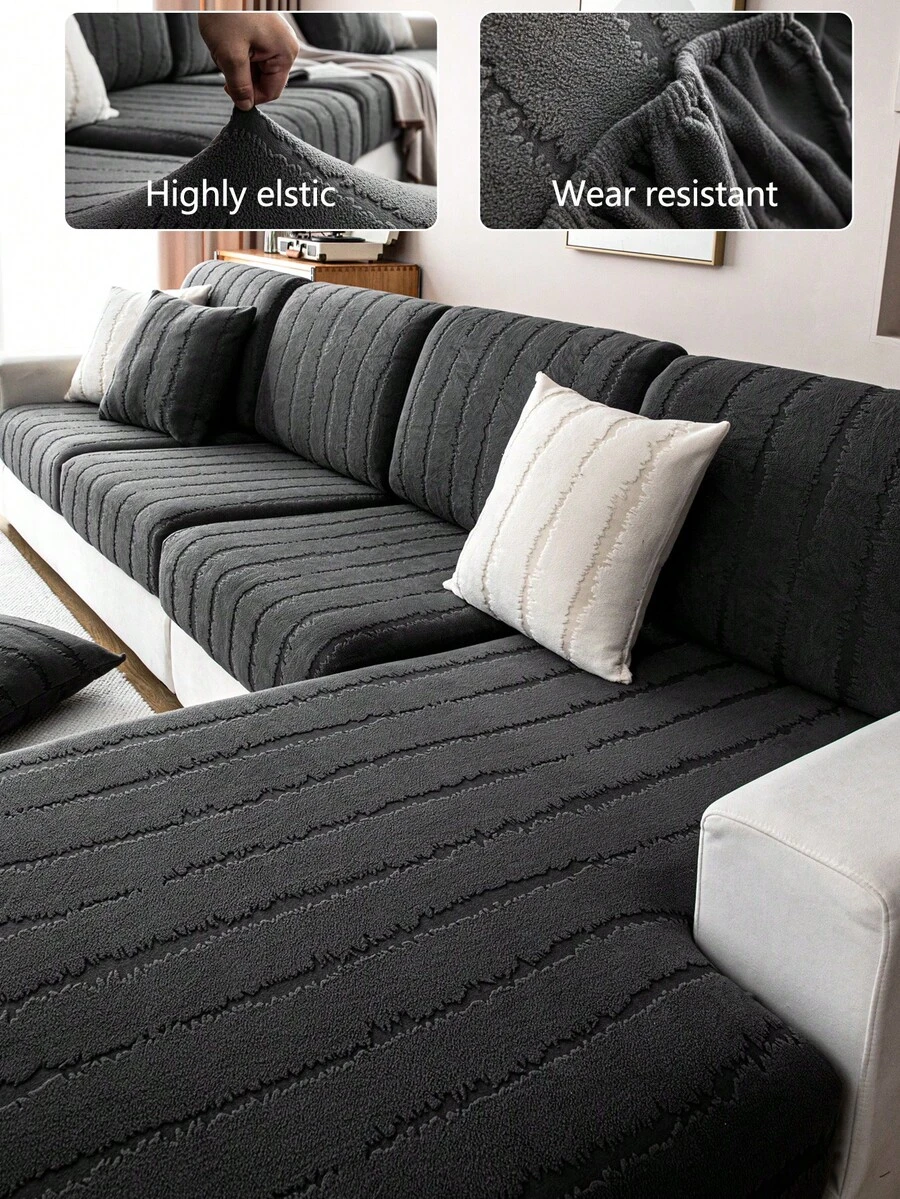 1 tấm bọc ghế sofa co giãn, chống trượt, phủ toàn bộ bề mặt ghế, phù hợp cho mọi mùa, chất liệu vải dày dặn, có thể giặt máy, chống bụi, thân thiện với thú cưng, trang trí nhà cửa, có thể điều chỉnh cho ghế sofa góc, phòng ngủ, văn phòng, phòng khách 1/2/3/4 chỗ ngồi.