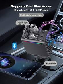 REMAX 藍牙車充 RGB 燈光 29 英吋可伸縮線，支援 PD 30W 快充，藍牙 5.3，支援免手持通話/音樂播放，自動重新連接，Type-C 介面，相容 Apple/Android 手機，汽車配件，汽車用品，旅行必備 - C88 - 查看 9