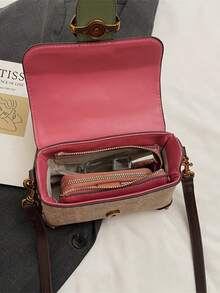 2026 New Design Printed Tote Bag, Fashionable Shoulder & Crossbody Bag, Luxury High-End Handbag, Elegant Magenta Color, Exquisite Quality, Unique Personalized - 玫紅色 - 查看 8