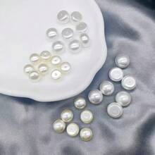 10/20/30 pièces Accessoires de décoration de vêtements en faux perles en demi-cercle - Blanc - Voir 5