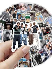 50pcs COTIC.S K-Pop Boy Band Star Graffiti Stickers, Realistic Style, Suitable For Motorcycle Helmet, Car, Gift Box, Envelope, Guitar, Laptop, Luggage, DIY Crafts, Helmet Stickers, Gamer Stickers, Notebook Stickers, Games, Diary Stickers, Bicycle Stickers, Gamer Birthday Party, Gamer Gathering, Office Decoration - Co Boy Band - View 6