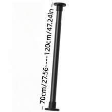 Adjustable Wardrobe Hanging Rod, Heavy Duty Wardrobe Extension Rod, Space Saving, Double Layer Wardrobe Hanging Rod, Wardrobe Storage Rod, Rust-Proof Anti-Drop Spring Telescopic Rod, Non-Slip Spring Curtain Rod, No Drilling Adjustable Telescopic Rod - Multicolor - View 12