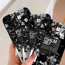 Funda para teléfono con collage cristiano inspirador. Este llamativo diseño presenta citas e imágenes religiosas, un recordatorio diario de fuerza y positividad. Compatible con  17,  16 Pro Max,  15 Pro Max,  13 y  12. Fabricada en TPU resistente para mayor protección contra golpes y caídas. Un regalo perfecto para creyentes, amigos o familiares en ocasiones como cumpleaños, festividades o simplemente para animar a alguien. - Negro - Ver 5