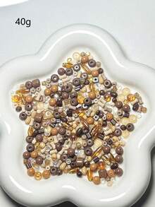 2-6毫米圣诞混色玻璃珠，米珠混色设计，DIY手工圣诞装饰手链、项链、首饰制作，散珠