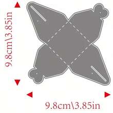 1件金属切割模板礼盒情人节模切图案，适用于贺卡装饰、DIY剪贴簿、相册卡片