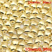 50pcs CCB Peach Heart Shaped Pendant, Suitable For DIY Crafts, Necklace, Bracelet, Phone Charm Making