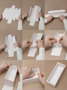 10pcs Mini Pastry Boxes, Baking Food Packaging Boxes, Suitable For Cookies, Candies, Macarons, Mooncakes, Wedding, Holiday, Party Snack Packaging Paper Boxes - Paper - View 5