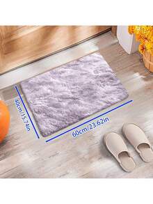 1pc Soft & Fluffy Rectangular Area Rug, Thick Shaggy Carpet For Bedroom, Living Room, Home Decor, Anti-Slip & Anti-Fall - Pinkish-purple - View 19