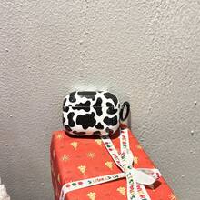 Minimalist Classic Black & White Cow Pattern Glossy Earphone Protective Case, Suitable For AirPods 1 2 3 4 Pro Pro2 Pro3 - Black and White - View 6