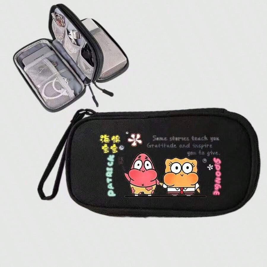 SpongeBob SquarePants Hộp đựng văn phòng phẩm SpongeBob (1 chiếc), món quà tuyệt vời nhất cho mùa tựu trường, phù hợp cho trường học và văn phòng, chỉ bao gồm túi (không có văn phòng phẩm bên trong) - Món quà lý tưởng cho bạn bè và người yêu, cần thiết cho việc học tập, sắp xếp không gian làm việc, kiểu dáng vui nhộn, thiết kế dễ thương, lưu trữ nhỏ gọn, túi có khóa kéo di động, lựa chọn hàng đầu cho người yêu thích văn phòng phẩm, bạn thân, hộp đựng bút chì. - Nhiều màu - Xem 1