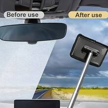 1pc Microfiber Windshield Cleaning Cloth - Ultra Fine Fiber Car Glass Cleaning Brush - Detachable Handle, Car Windshield Squeegee, Interior Accessories, Car Cleaning Kit, Car Glass Cleaner, Windshield Cleaner, Auto Accessories - One Size - View 4