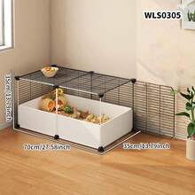 Hamster Cage, Luxury Large Villa Style Cage With Golden Wire Branches For Home Use, Chicken Raising And Observation