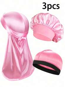 3 Packs Men's Pirate Hat Headband Hair Cap And Dome Hat Comfortable And Breathable Casual Headwear Set, Suitable For Sports, Outdoor Activities, Home And Daily Use - B - View 8