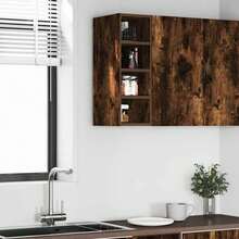vidaXL Armoire suspendue "Riga" Chêne fumé 20 x 29,5 x 60 cm Bois d'ingénierie - Tabac - Voir 3