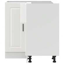 vidaXL Armario de ángulo de cocina Porto blanc bright bois ingénierie - Blanco - Ver 5
