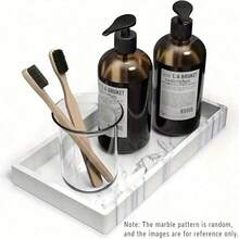 硅胶浴室托盘，厨房柔性皂碟，浴室台面收纳架，淋浴马桶水箱托盘装饰，洗手池化妆垫 - 彩色 - 查看 3