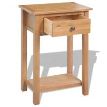 vidaXL Tavolo consolle 50 x 32 x 75 cm Bois de chêne massiccio - Castano - Visualizzare 4