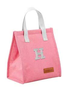 1pc A-Z Letter Large Capacity Hook And Loop Sealed Travel Portable Lunch Bag, Handbag, Outdoor Insulated Lunch Box Bag, Suitable For Work, Office, School, Waterproof, Keeps Food Fresh And Warm, Aluminum Foil Insulation Container, Suitable For Outdoor Dining, Work , Home, Restaurant, Beverages, Candy, Fruit, Pastries, Snacks, Nuts, Lunch Bag - Multicolor - View 24