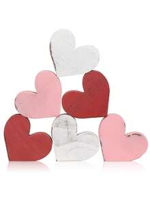 Bộ 6 khay trang trí hình trái tim kiểu cổ điển, trang trí ngày Valentine. - Nhiều màu - Xem 8