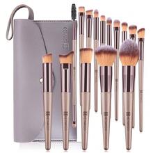 Makeup Brushes 15PCS Champagne Gold Professional Makeup Brush Set Foundation Brush Blending Powder Blush Concealer Eye Make Up Brush With Bag - 香檳金 - 查看 2