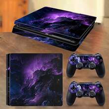 1 Set Slim Game Console Printed Skin Sticker, Waterproof Scratch-Resistant Protective Decal