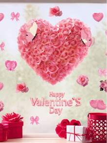 2026 New Valentine's Day Decorations Static Cling Wall Stickers, Suitable For Shops, Stores, And Windows - Multicolor - View 4