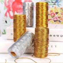 1.5mm 100M Gold Silver Macrame Cord Rope String For Gift Wrapping, Hanging Ornaments, And Party Supplies, Sewing DIY Rope Ribbon Crafts Twine Twisted Thread Home Decoration Valentine's Day - Nhiều màu - Xem 5
