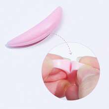 Libeauty 5对装柔软粉色硅胶下睫毛夹垫 | 可重复使用的月牙形睫毛夹垫 | 可爱粉色美妆工具，适合家庭DIY和沙龙使用 - 彩色 - 查看 6