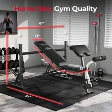 FLYBIRD Adjustable Weight Bench, With Bench Press Rack, Leg Extension And Leg Curl, For Home Gym Workout - 47In-Width - View 4
