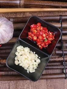 2件/5件装哑光调味碟、酱料碟、佐料碟、小肉丸碟、黑色长碟、火锅小碟 - 彩色 - 查看 9