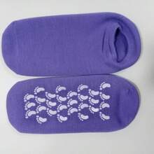 硅胶保湿舒缓袜，可重复使用芦荟袜，夜间SPA袜，防滑凝胶后跟袜，适合女性干燥、皲裂的足部，硅胶保湿袜，足部SPA修脚硅胶袜，适合男女足部干燥粗糙肌肤，居家足部护理 - 彩色 - 查看 12