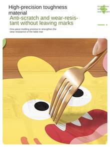 1pc Transparent PVC Soft Glass Tabletop Mat, Waterproof, Oil-Proof, Heat-Resistant, Easy To Clean, Cartoon Design, Suitable For Tablecloth, Placemat, Coaster, Draining Mat, Etc. - Multicolor - View 10