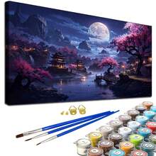 طقم الرسم بالأرقام للكبار - 27.6 * 15.7 بوصة، بدون إطار، طقم الطلاء السهل DIY، حرفة فنية لديكور المنزل، هدية مثالية لأعياد الميلاد، عيد الأب، عيد الميلاد، عيد الأم وعيد الحب - متعدد الألوان - مشاهدة 5