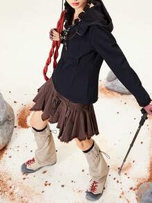 CAMEL CROWN 女士防静电防水户外软壳外套，带抓绒内衬，防风防水，带帽