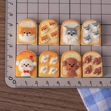 8/16件装混合小狗树脂装饰品，适用于发夹/手机壳/吊坠，树脂饰品装饰，相框，可爱树脂摆件（珠宝制作材料，树脂装饰品） - 随机组合 - 彩色 - 查看 4