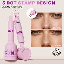 W3W Freckle Stamp, Waterproof & Long-Lasting Faux Freckles, Create Natural Makeup Look, 5-Point Realistic Sun-Kissed Freckle Effect, Easy To Use, Great Gift For Her - Multicolor - View 10