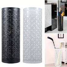 Metal Umbrella Stand With Drip Tray Home Decorative Storage Rack For 3-5 Umbrellas Stick Type - 黑色 - 查看 2