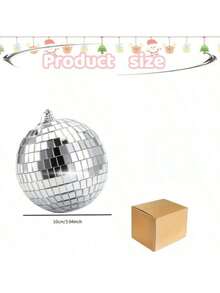 1pc Mini Disco Ball Hanging Decor, Durable Plastic Mirror Reflection Ball, Tabletop Party Decor - Dance Party Decor - Room Aesthetics, Reflective Light Source