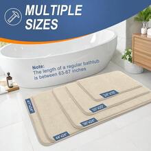 OLANLY Thick Memory Foam Bath Mat Rug 24x16, Extra Soft Absorbent Bathroom Rug, Quick Dry Bath Mats, Non-Slip, Machine Washable Carpet For Bathroom, Tub And Shower, Home Decor Accessories, FSandss - FSandss - 查看 6