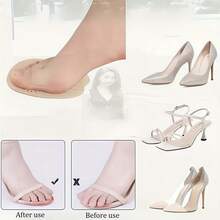 2/4pcs Women's Sandals, Anti-Slip Forefoot Pads, Soft Leather Insoles, High Heels, Toe Air Pads, Comfort Pads-ASDF - 4 - 查看 4