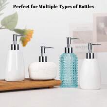 Soap Dispenser Pump Lotion Pump Replacement Head Kitchen Refill Dispenser For Regular Mouth Bottle For Standard 28/400 Thread Size 2 Pack(Silver) - silver - 查看 7