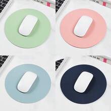1/2pc Round Mouse Pad, Ultra-Thin Waterproof PVC Leather Mouse Pad, Stitched Edge Design, Suitable For Computer, Laptop, All Kinds Of Mice, Office/Home Use (22x22cm, 8.66"X8.66") - Multicolor - View 10
