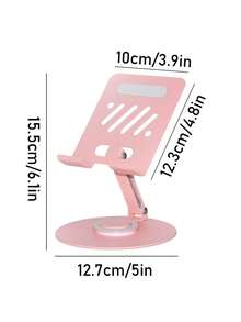 360° Rotatable & Adjustable Metal Foldable Tablet Stand, Suitable For Smartphones, Tablets. Great Birthday Gift For Family And Friends, Metal Tablet Stand, Live Streaming Slouchy Holder, Portable & Adjustable Compatible With IPhone, Android Phone, Gift For Birthday, Family, Friends Gifts Birthday Phone Holder Phone Stand Phone Accessories Strong Load-Bearing - Pink - View 4