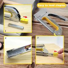 Heavy Duty Staple Gun - Decorative Staple Gun, 1pc/1000pcs, Contains 1000pcs 8mm Nails - Suitable For Crafts DIY, Home Carpentry, Etc., Supports Various Door Type Nails, Compatible With Nails With Length Of 4-10mm - Silver - View 8