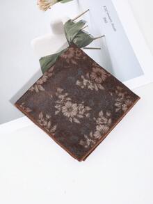 1 pezzo Fazzoletto da taschino quadrato da uomo con motivo floreale, comodo e versatile per feste, banchetti, uso quotidiano, accessori, festival, regalo di laurea, accessori - Multicolore - Visualizzare 4
