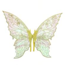 Colorful Angel Butterfly Wings, Fairy Wings For Halloween, Foldable Wings, Flower Wreath, Fairy Wand, Elf Ears, Adult Butterfly - Multicolor - View 7