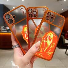 1个电镀恶魔/骷髅防震TPU手机壳，兼容 17 Air/17 Pro Max、16、11、15 Pro Max、14 Pro Max - 橘色 - 查看 3