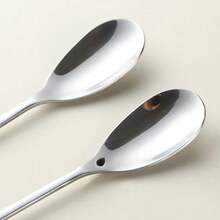 1pc Portable 304 Stainless Steel Peanut Butter, Rice, Soap Spoon Cutlery Gift, Kitchen Tool, Cafe Supplies