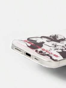 Silver Phone Case With Marilyn X Figure And Floral Print, Compatible With - Clear 2 - View 5